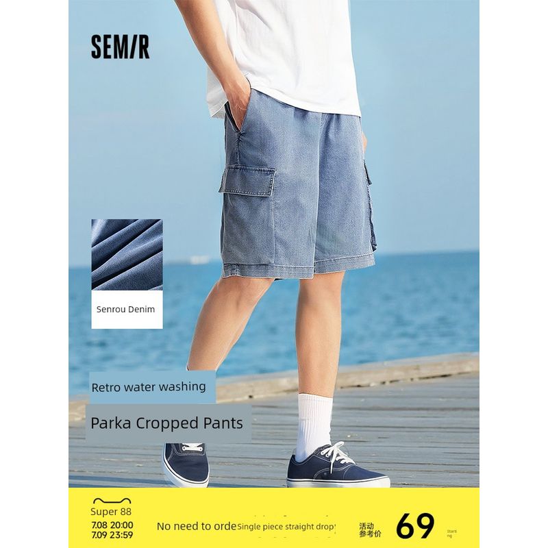 

Senrou Denim | Senma Denim Middle Pants Men s Retro Washed Overalls Shorts Oversize Summer Pirate Shorts Tide