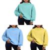 Womens Autumn Winter Cozy Fleece Hoodie With Half High Neck For Casual Daily Wear