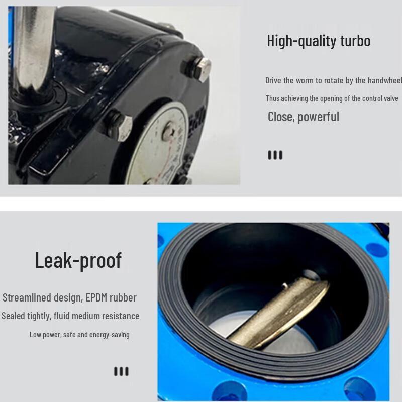 D341X-16 Manual Worm Gear Flange Soft Seal Butterfly Valve