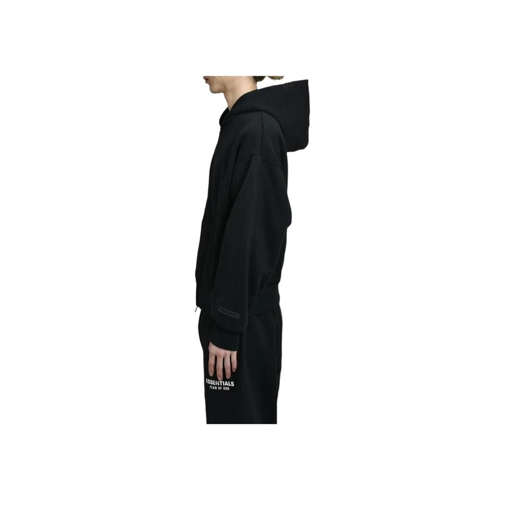 Fear of God Essentials Moletom Clássico com Zíper Preto Vintage Masculino Tops 192AS252071F