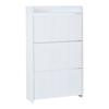 2-Piece Set Shoe Cabinet Shoe Rack, with 12 Compartments, Can Be Placed In Hallways, Doors, Living Rooms and Offices, MDF, White