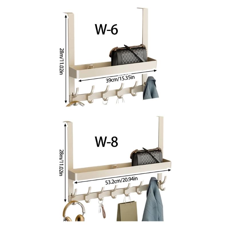 Door Back Hooks For Hanging Coat Bags Towels Heavy Duty Rustproof Over The Door Hanger Organizers Space Saving Home Storage