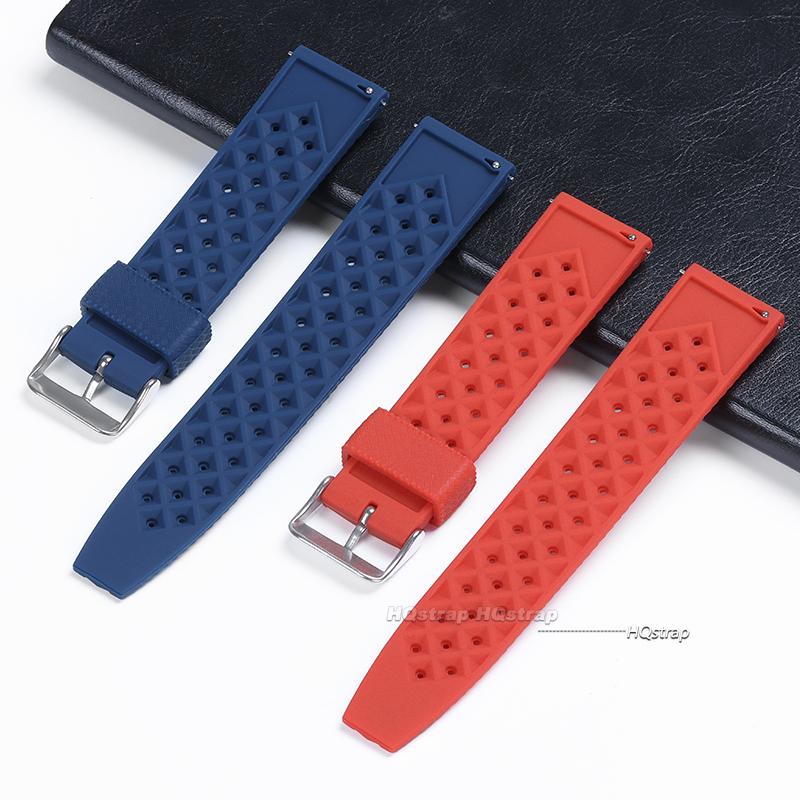 Tropical Silicone Watch Band Quick Release Watch Bracelet 20mm 22mm Soft Rubber Tropic Smart Watch Strap for Omega for Seiko