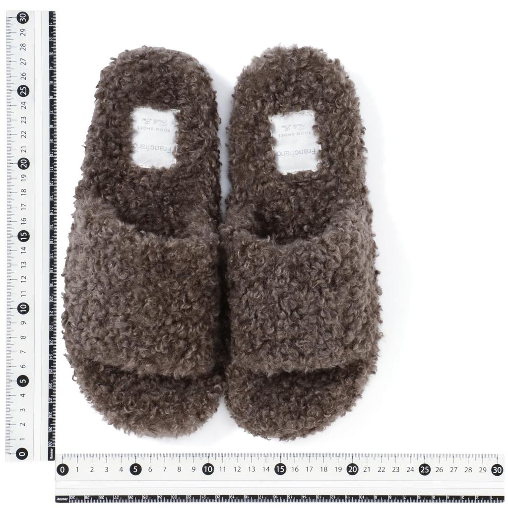 Francfranc Poodle Boa Room Dark Brown Shoes,