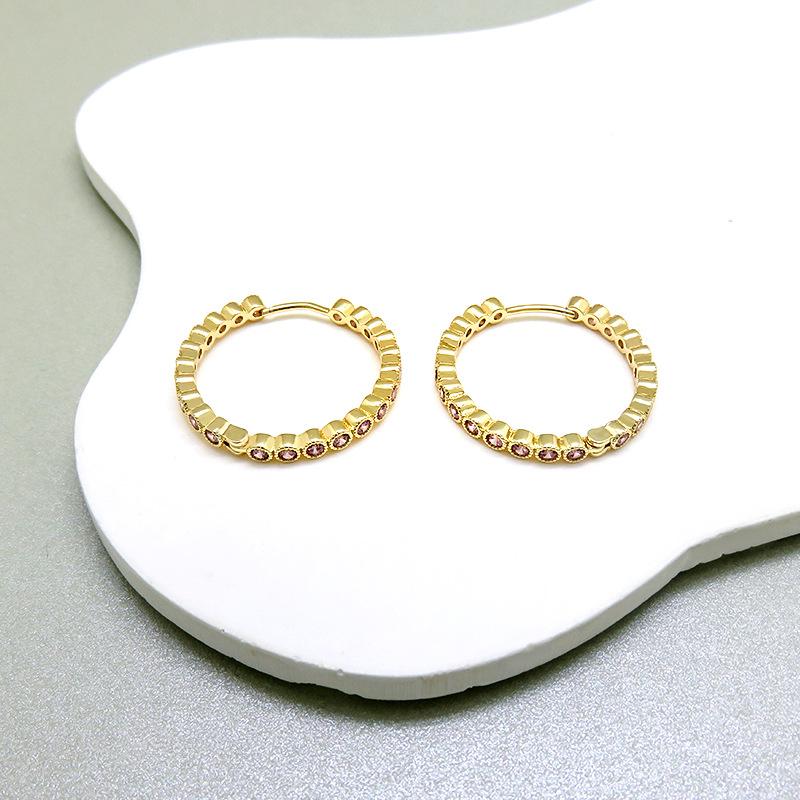 

Круглые серьги-кольца Niche Design, полностью инкрустированные бриллиантами, со стильными застежками-пряжками 14k