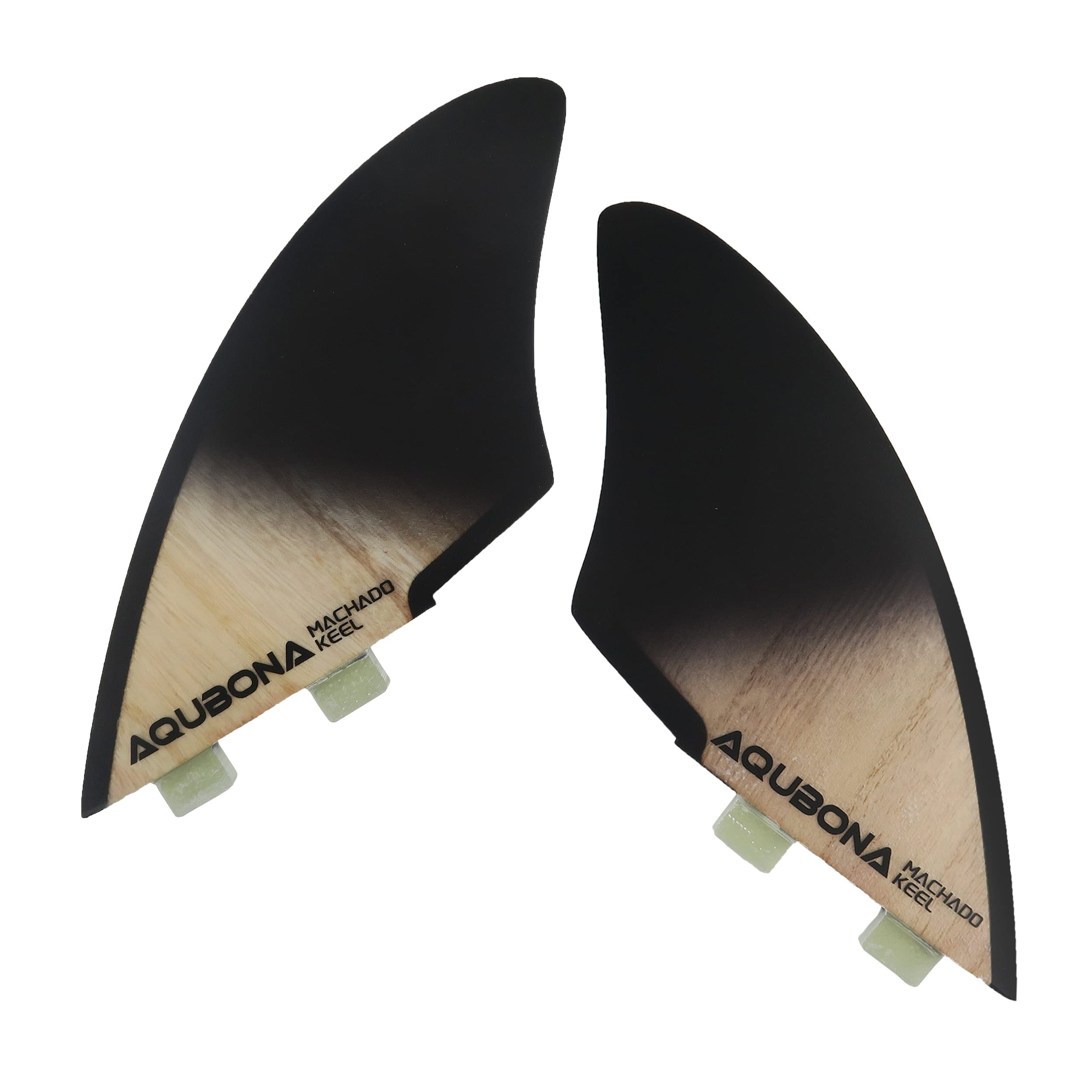 

Keel Fin Surfboard Fins, Set of 2, Single and Twin Tab Fins, Black, Blue, Gray, Screw (F1 Fade)