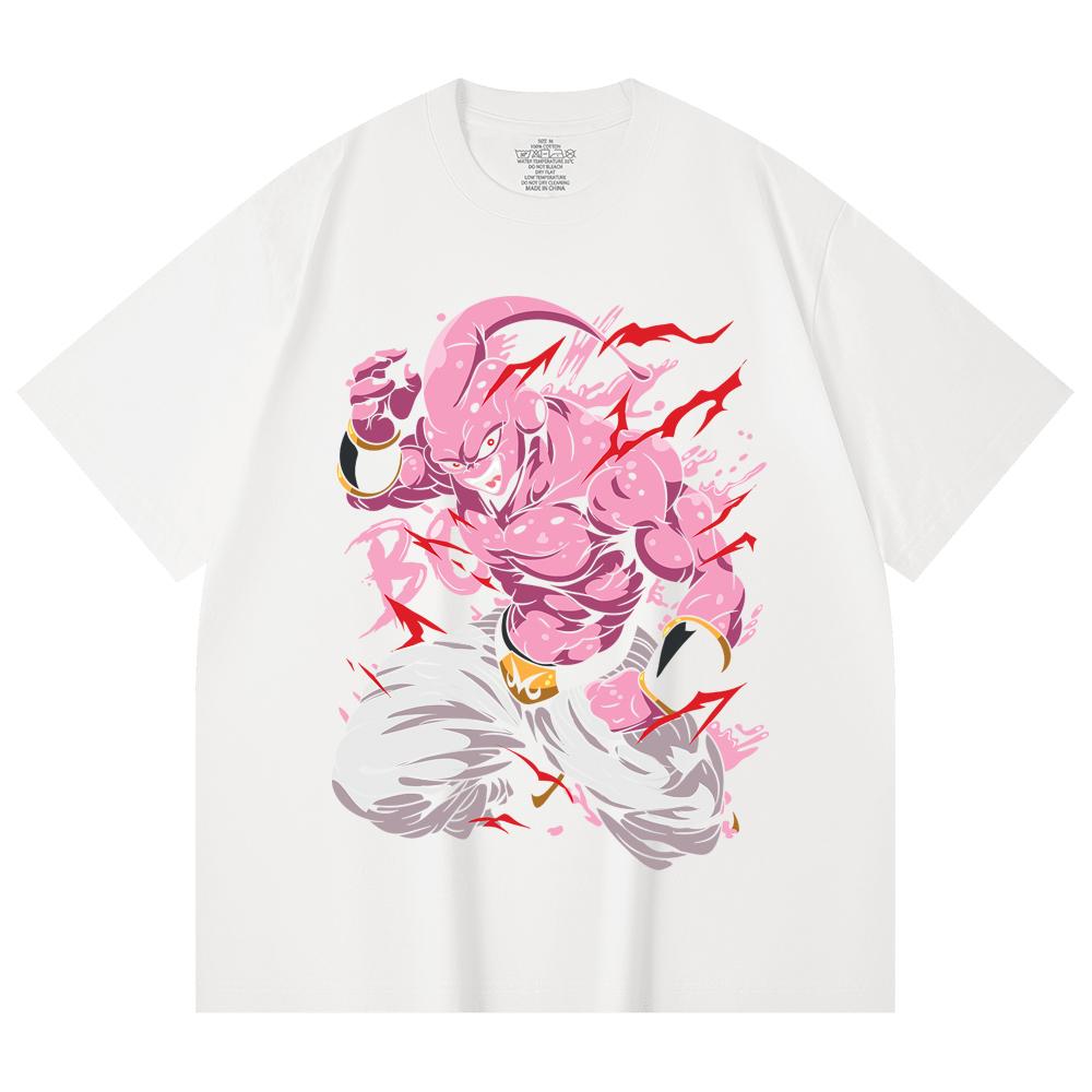 230 Gsm 100% Cotton Dragon Ball V13 Majin Buu Print Unisex Heavy Cotton T Shirt