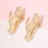 Palms Hand Shaped Stud Earrings Simple Unique Ear Stud Temperament Jewelry Gift