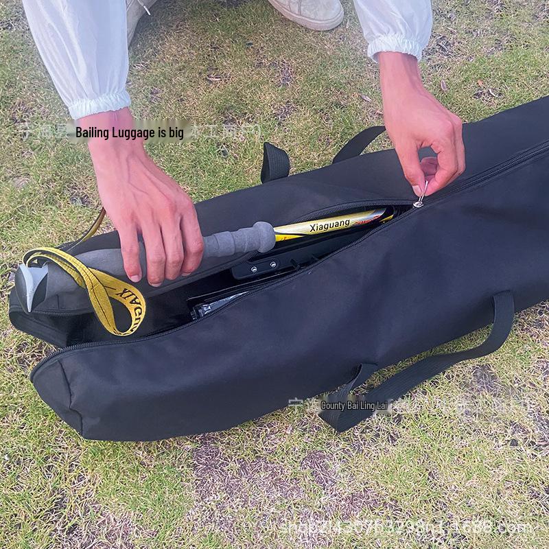 Waterproof Oxford Cloth Fishing Gear Bag: Outdoor Handbag for Rods, Reels, Lures, and Tent Storage.
