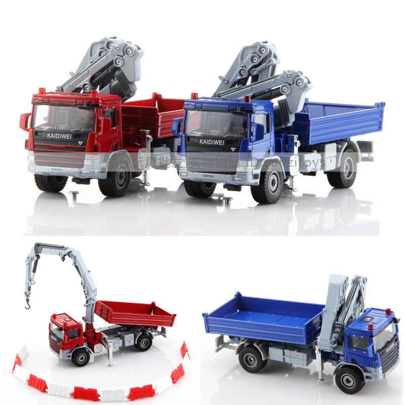 KDW 1:50 Alloy Crane and Transport Engineering Vehicle Model 625024 синий