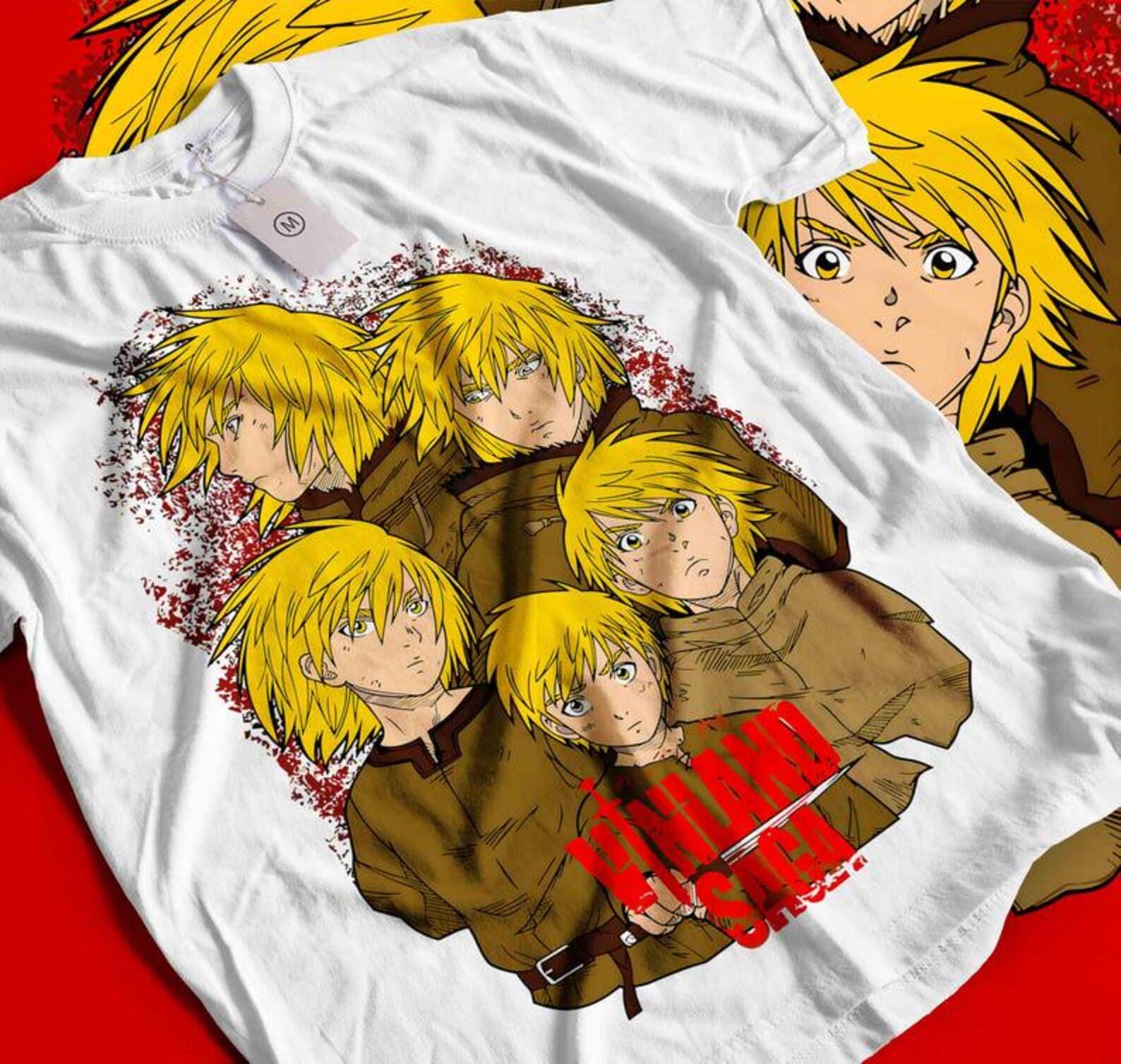 Unisex Thorfinn Son of Thors Anime T-Shirt, Manga Viking Saga Shirt S
