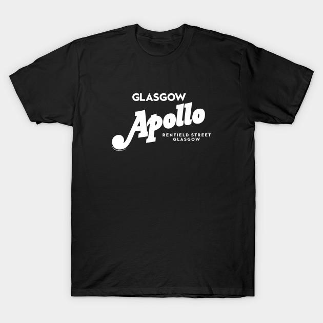 

Men Black Print T-shirt Apollo Theatre Glasgow Retro Clean Look No-Cut Transfer Paper Print Cotton Tshirt 3XL чёрный