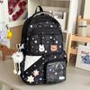 Schoolbag schoolbag Japanese ins high value fresh and sweet contrasting color splicing backpack junior high school students lightweight travel 