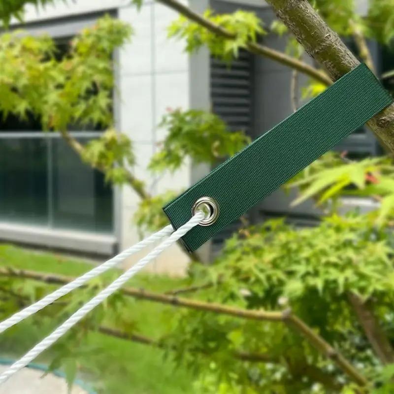 Reusable Tree Support Straps Windproof Anti-Hurricane Tree Staking Straightening Ties with Grommets Yard Accessory