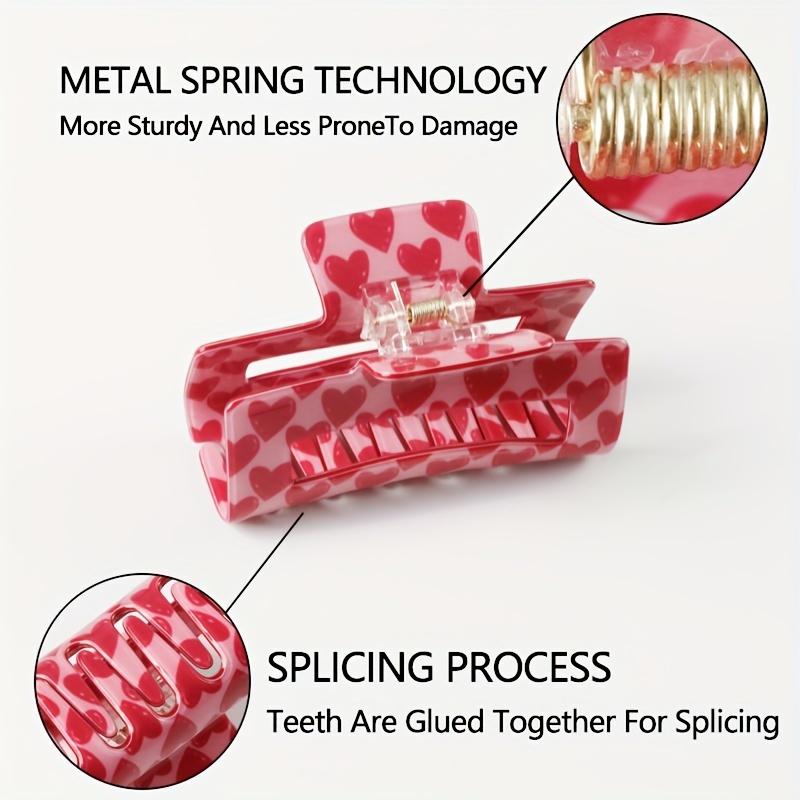 Lovely Love Print Hair Clips for Hair Decoration Ponytail Holder Women Hair Accessories Hair Clips for Party Costume Accessories