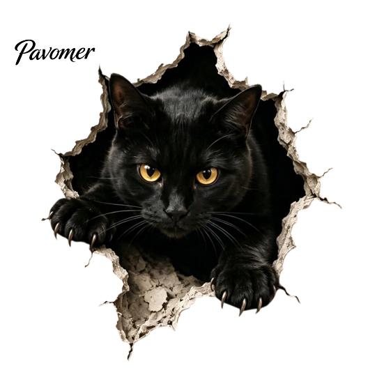 Festive Room Wall Accents 3D Break-in Halloween Sticker, Realistic Haunted House Decal, Removable Horror Theme Photo Background PVC Mural for