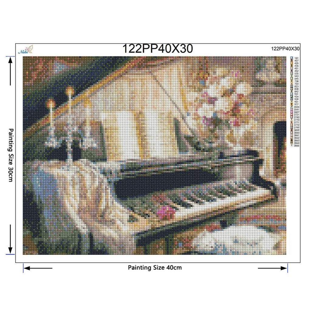 5D DIY Diamond Embroidery Piano and Cat Diamond Painting Cross Stitch Full Rhinestone Home Decor