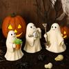 3pcs Spooky Style Ghost Ornaments Resin Material Resin Gardening Statue  Study Decor