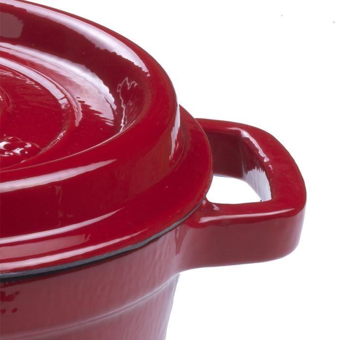 Cocotte - xsus - gourmet tools - fonte vitrifiée - 22cm - rouge