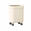 Wheeled Rectangular Trash Can with Caster Wheels Easy To Clean PP Plastic Waste