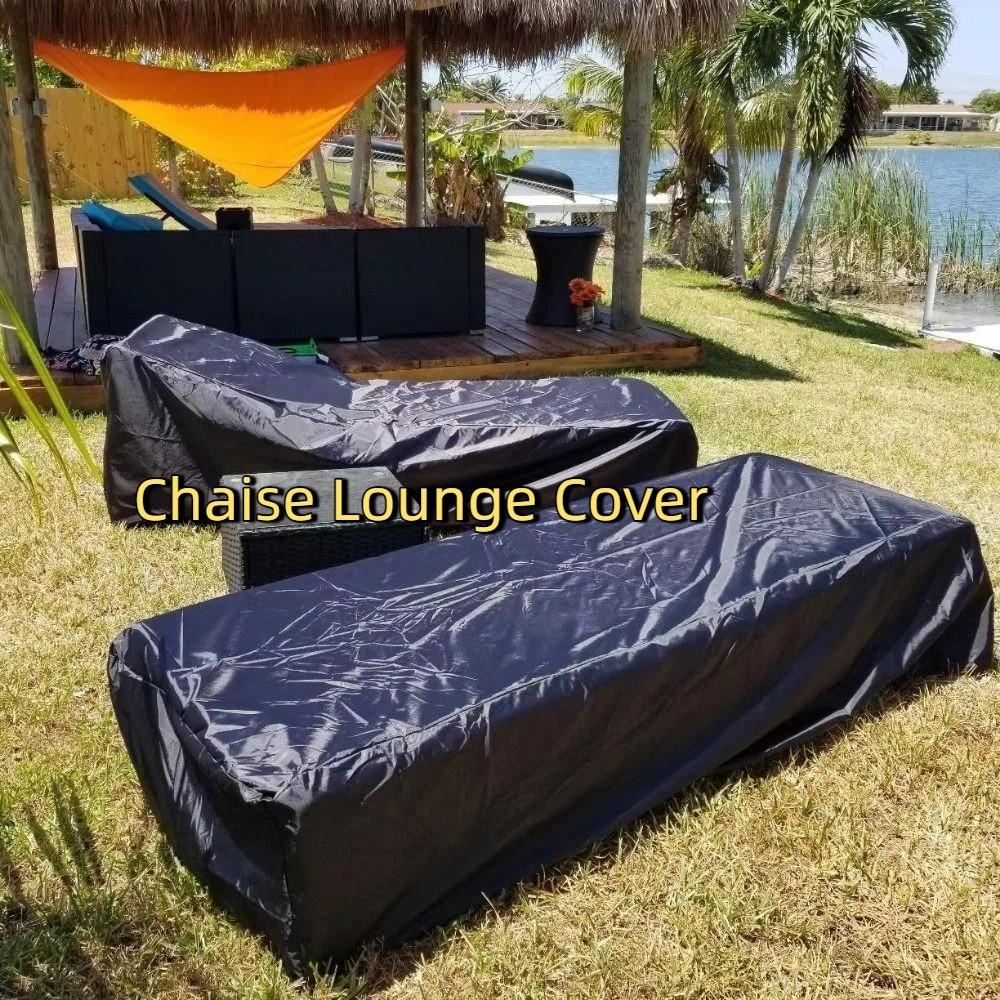 Full Coverage Chaise Lounge Cover UV Resistant Recliner Protective Cover Furniture Cover  Patio