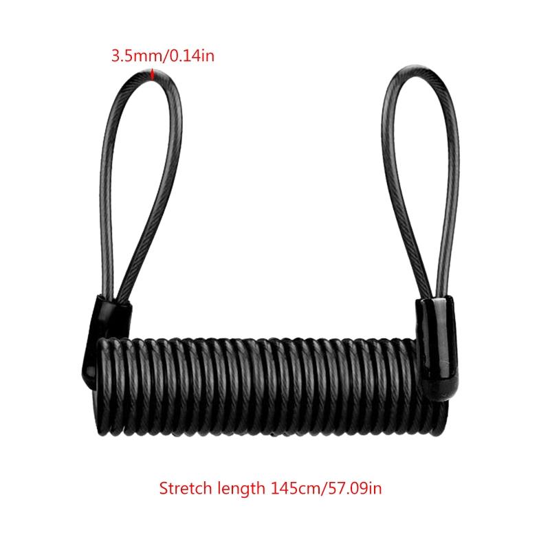 3.5mm Anti-Theft Spring Wire Rope Motorcycle Bike Lock Cable Lock Reminder Cable Theft Handlebar Scooter Disc Brake Lock