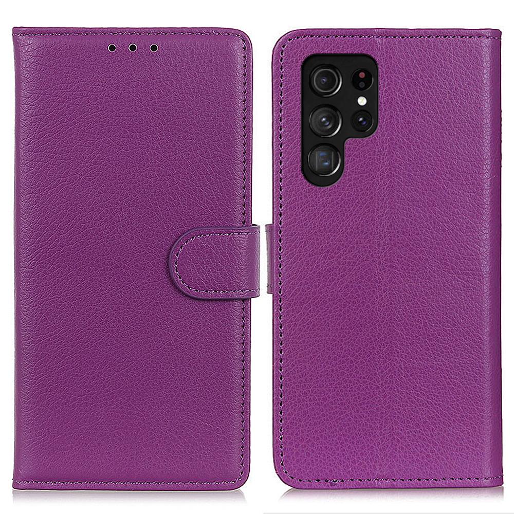 For Samsung Galaxy S26 Ultra Wallet Case PU Leather Phone Cover Litchi Texture