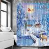 Sexy Woman White Shower Curtains Highland Cow Palm Leaf Ink Flower Bird Polyester Fabric Washable Bathroom Decor Bath Curtain