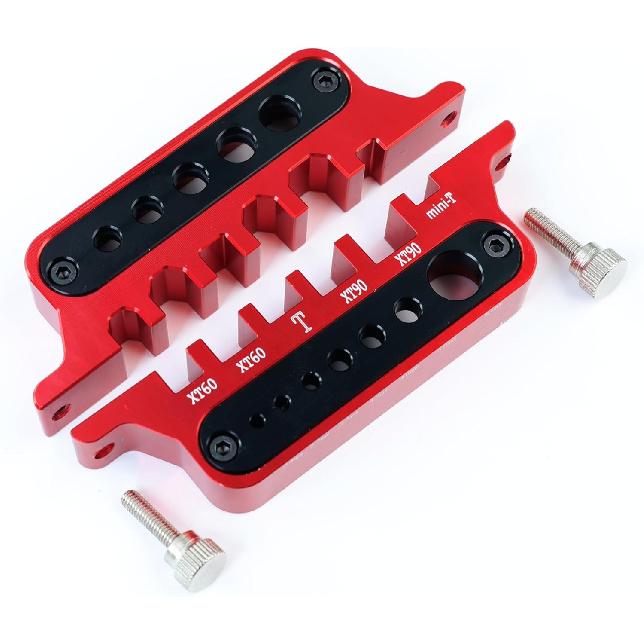 MADCATZ 1 Pcs of Aluminum Welding Soldering Insulate Station Jig RC Tools for XT60 XT90 Deans Banana Plug Connector, Red Color (1 Pack)