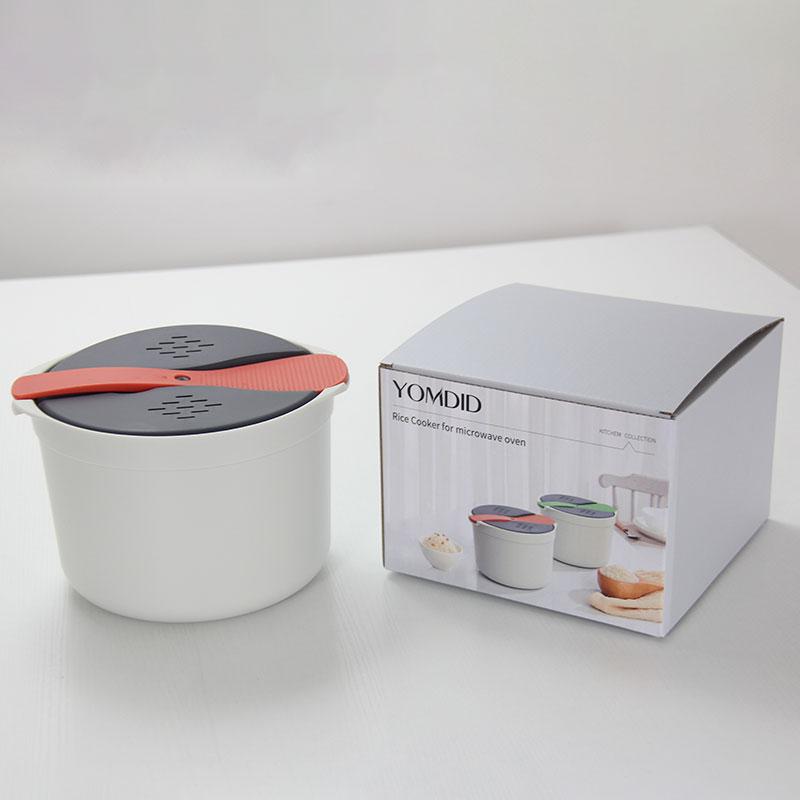 YOMDID Microwave Oven Rice Cooker Portable Food Container Multifunction Steamer Rice Cooker Bento Lunch Box Steaming Utensils