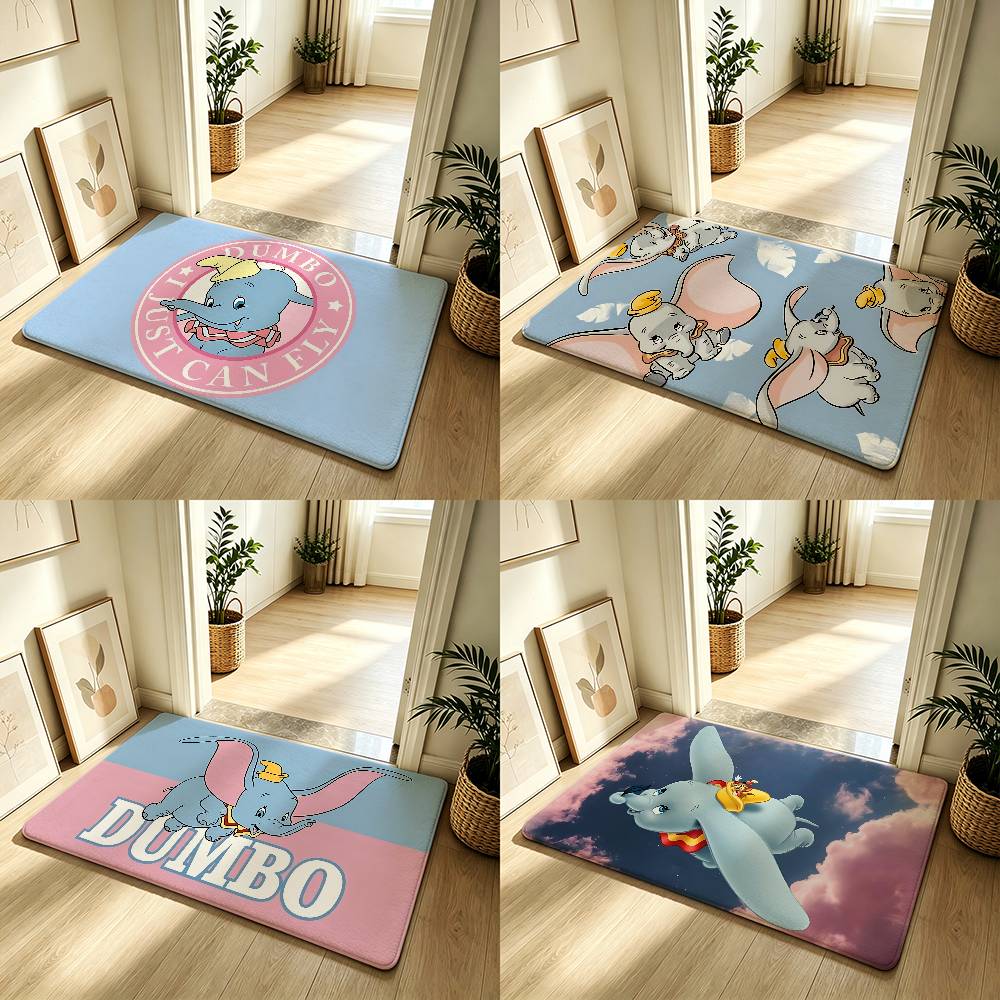 Cute Cartoon D-dumbo Classic Carpet Bathroom Anti-slip Mat Door Mat Home Decoration Mat Entrance Door Mat Scratch-resistant