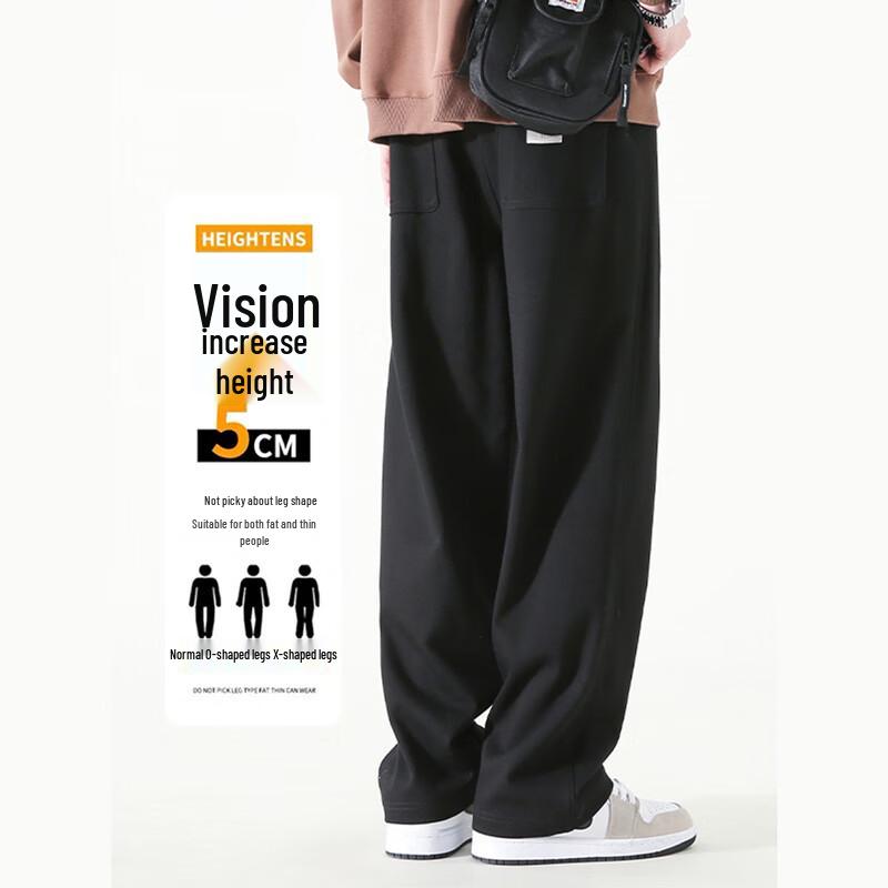 Dingfengbaoluo Men's High Street Straight-Leg Casual Sports Pants WH5609