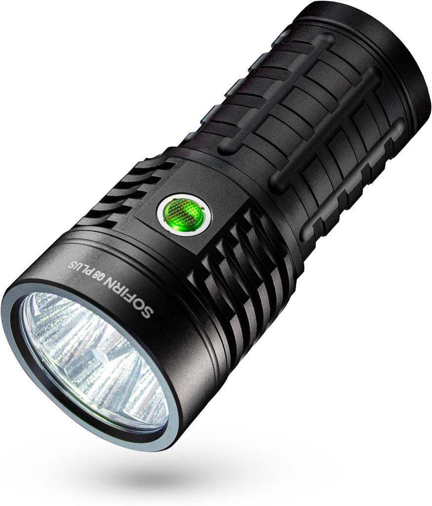 Sofirn Q8 Plus Super USB Super 6 554M Beam Anduril2 Stepless Ideal for Outdoor Disaster Power and Emergencies Flashlight, Powerful, Bright, 16,000