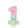 Ocean Mermaid Cake Candles Number 0-9 Number Candle Pink Green Cake Topper Candles Girls Birthday Party Cake Decoration Supplies