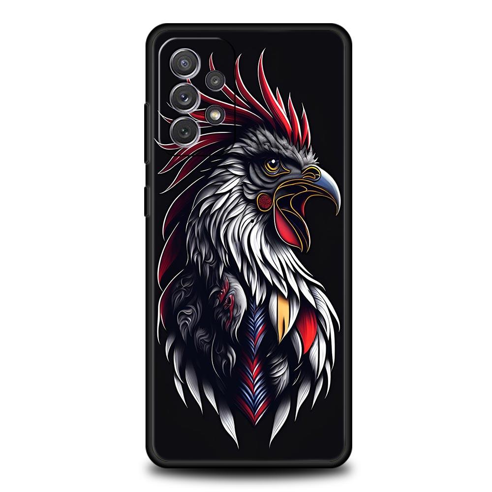 Cock Rooster Chicken Phone Case For Samsung Galaxy A17 A07 A55 A35 A25 A15 A05 A33 A31 A23 A21s A13 A41 A73 A53 A51 A71 5G Cover