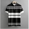 Summer Men's Polo Shirt Casual Short Sleeve Print Button Polo T-Shirt Loose Fashion Men's Gower