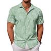 Men S Short Sleeve Tropical Print Hawaiian Casual Shirt