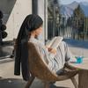 Breathable Black Sleep Cap Polyester&Elastane Soft Night Cap Breathable Bonnet Braids Hair Care