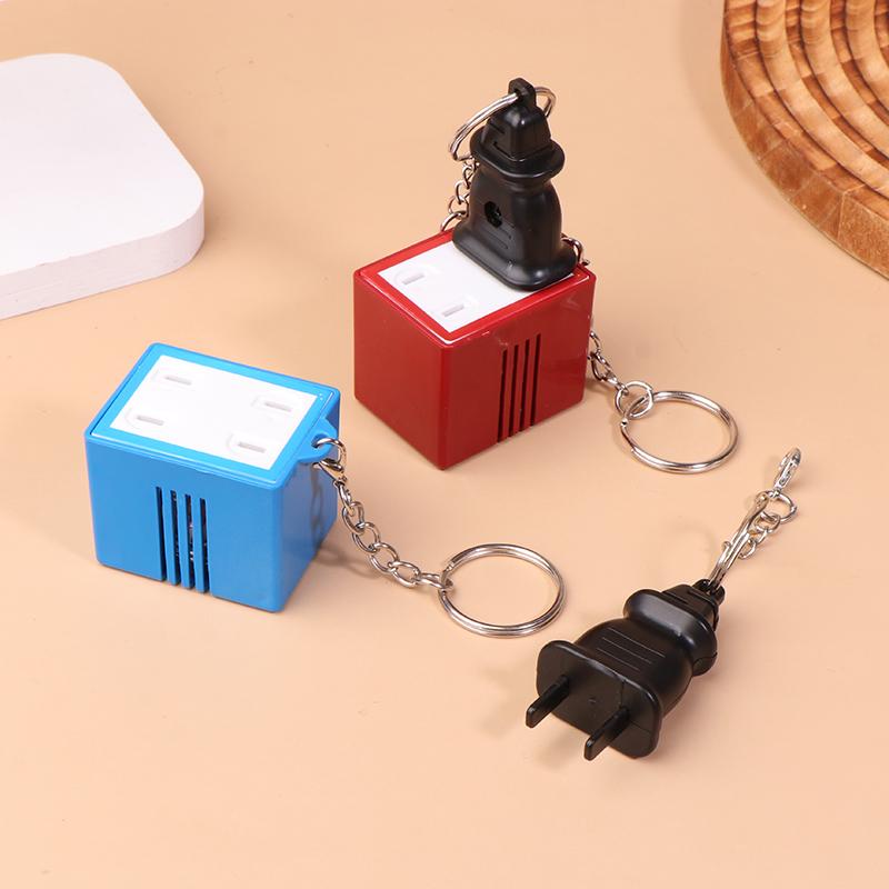 Creative Mini Socket Music Keychain Fun Singing Key Chain Couple Keyring Backpack Pendant Car Key Holder Cute Little Gift