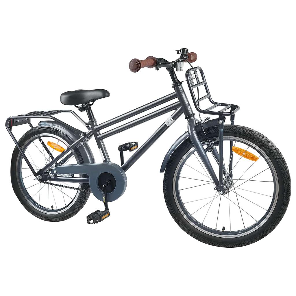 Kids  Bicycle 18 Inch for Ages 5 7 Dark Grey