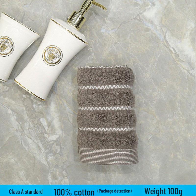 Thickened Absorbent Pure Cotton Bath Towel for Household and Face Wash