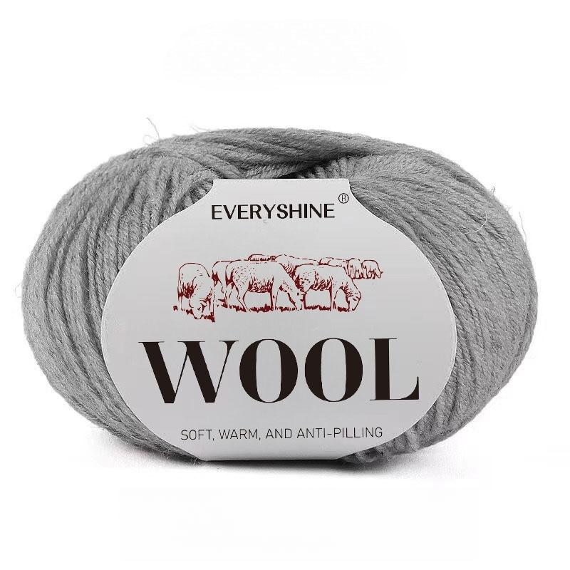 

6 упаковок пряжи из смеси шерсти (50г/шт., 120м) Мягкая и теплая разноцветная пряжа для вязания спицами и крючком для свитеров, средней толщины, спицы/крючки 2,0-3,0 мм