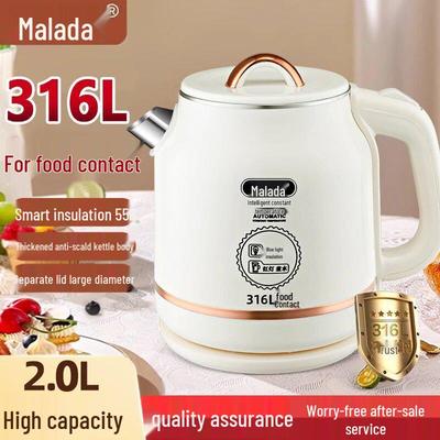Wanlida 316 Stainless Steel Electric Kettle for Home and Dorm Use - 304 Insulated Water Boiler