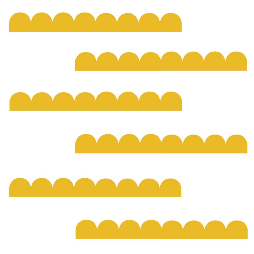 Yellow Wall Corner Line Decals, Carved Arch Geometric Wall Stickers for Cabinet and Wall Decor