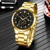 Classic Mens Quartz Watch And Bracelet Set With Alloy Strap For Business Casual Wear