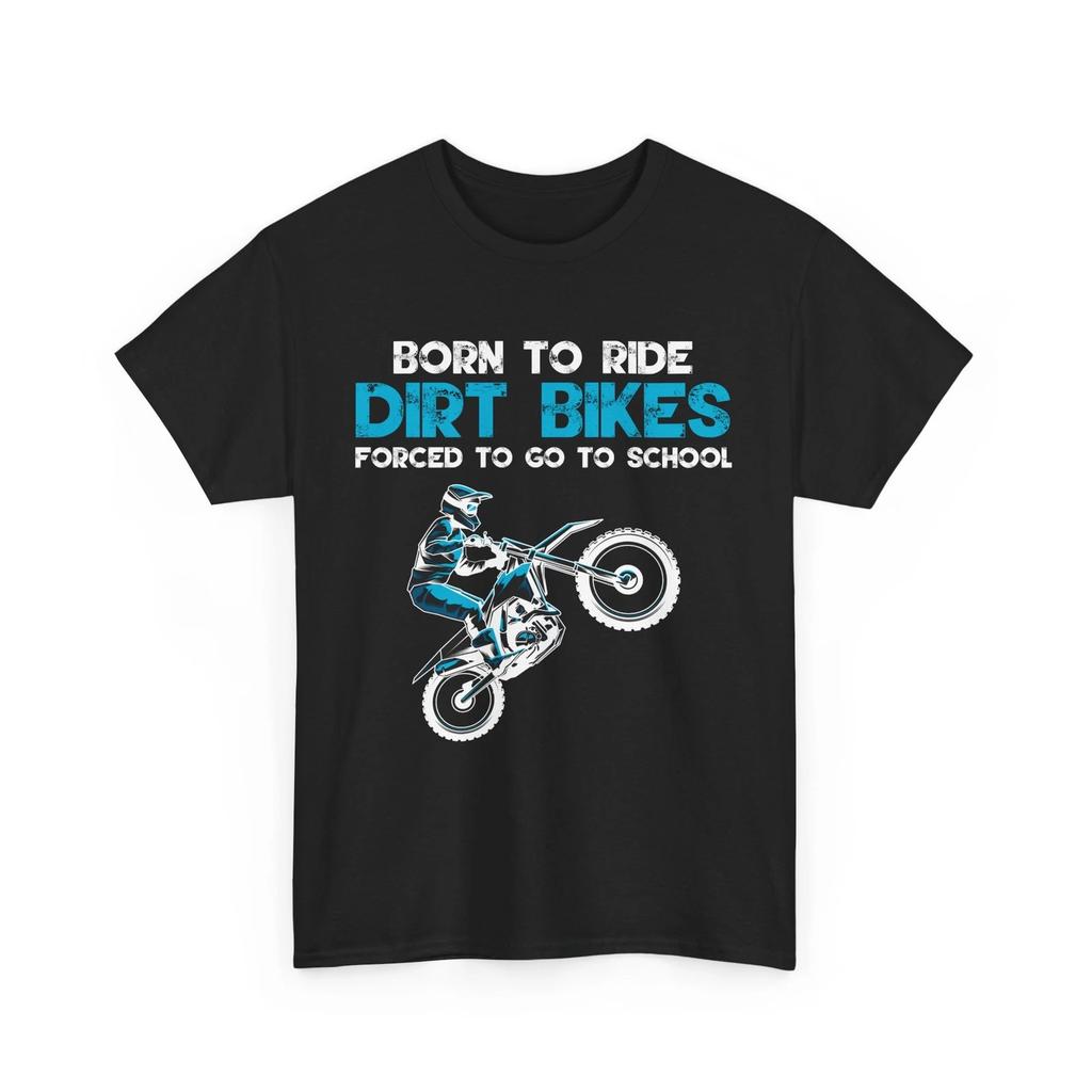 Motocross Biker Shirt, Born Ride Dirt Bikes Forced School Motocross Shirt