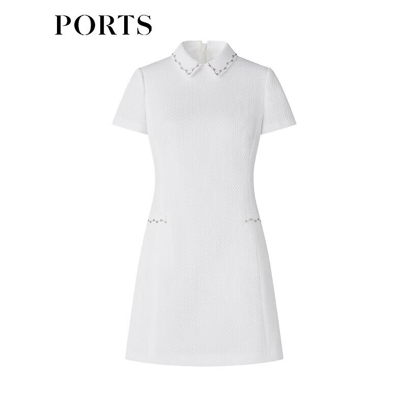 PORTS Women's Rhinestone Embellished Textured A-Line Midi Dress