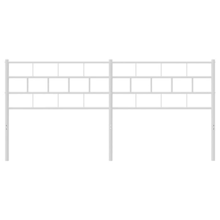VidaXL White Metal Headboard 200 Cm 355746