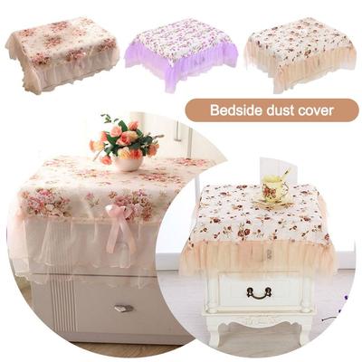 Universal Dustproof Bedside Cabinet Tablecloth 75*80cm Universal Rectangular Table Cover Nappe Bedside Table Sleeve