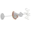 Jewelry Holder Display Necklace Earrings Storage Polyresin Doll Stand with Detachable BracketGrey 3
